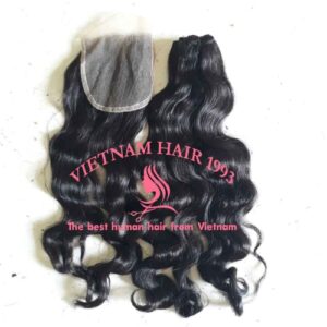 Wholesale human hair body wave natural color single drawn